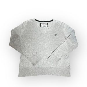 American eagle vintage grey sweater men vintage fit size M 100% cotton v neck